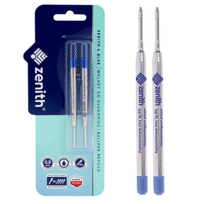 ZENITH Náhradní náplň do kuličkového pera 0,8mm, modrá, 2ks, blistr, 11540202