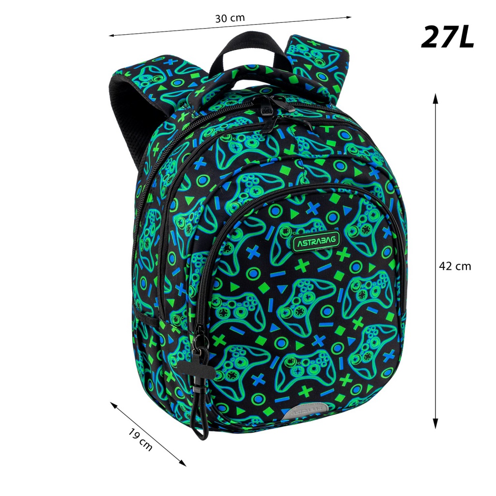 Školní batoh AstraBAG GAME ON AB300 42×30×19 cm