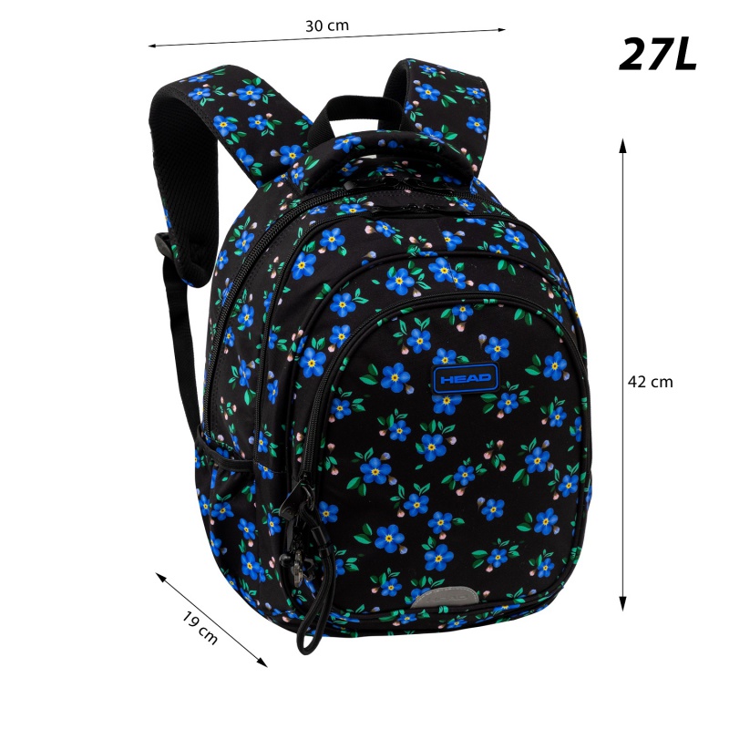 Školský batoh HEAD BLUE FLOWERS AY300 45×30×19 cm