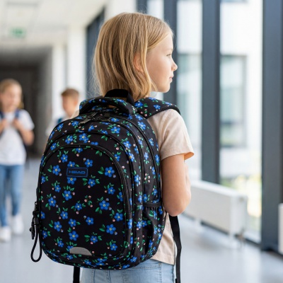 Školský batoh HEAD BLUE FLOWERS AY300 45×30×19 cm