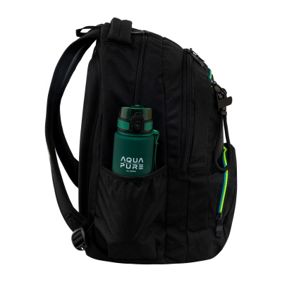 Školský batoh HEAD BLACK GREEN/BLUE AB200 44×32×19 cm