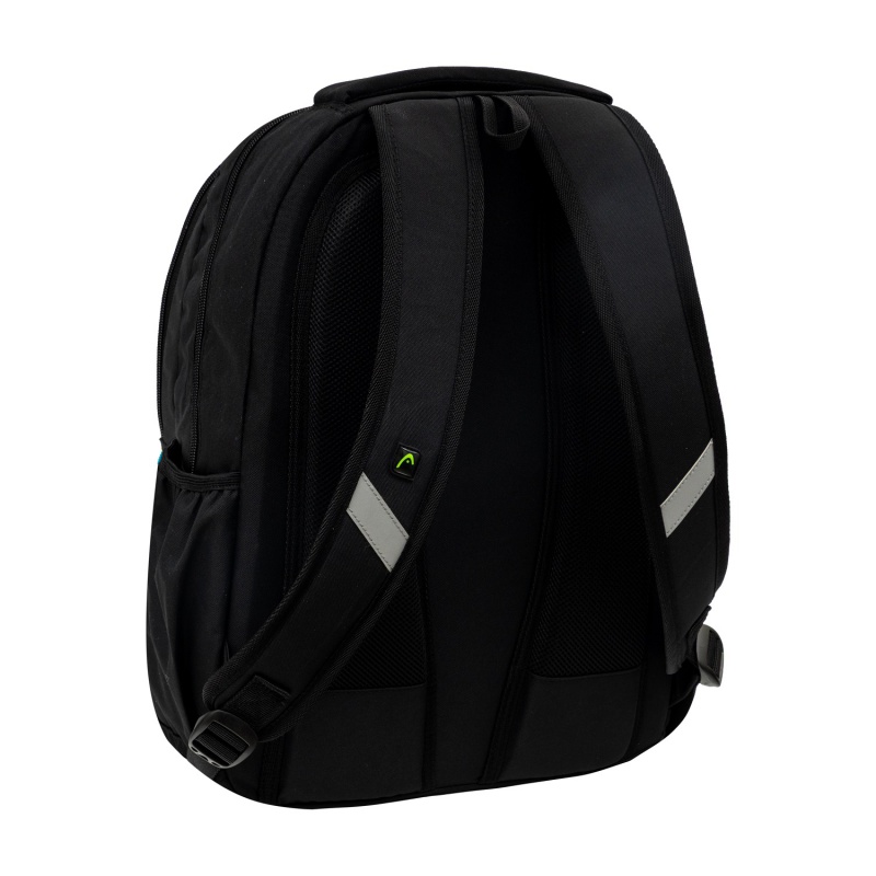 Školský batoh HEAD BLACK GREEN/BLUE AB200 44×32×19 cm