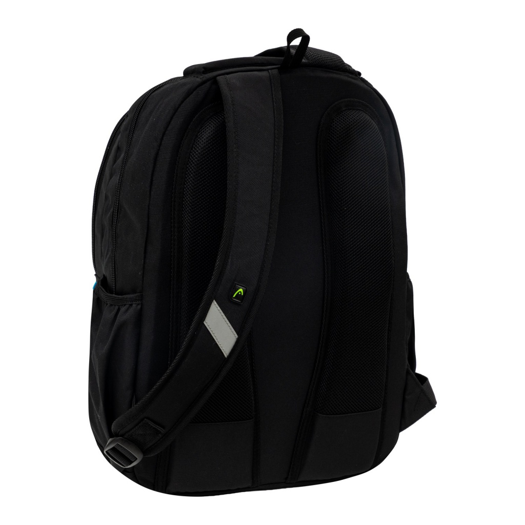 Školský batoh HEAD BLACK GREEN/BLUE AB200 44×32×19 cm