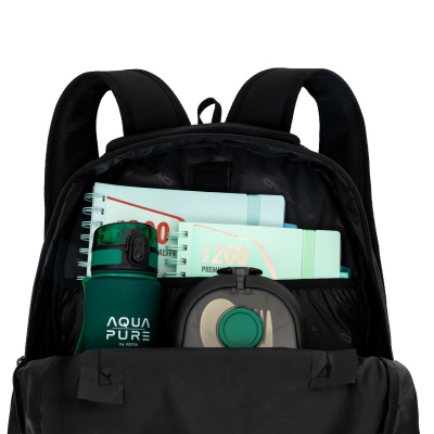 Školský batoh HEAD BLACK GREEN/BLUE AB200 44×32×19 cm