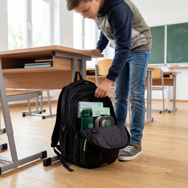 Školský batoh HEAD BLACK GREEN/BLUE AB200 44×32×19 cm