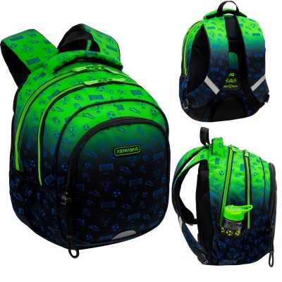 Školní batoh AstraBAG OMBRE FOOTBALL AB300 42×30×19 cm