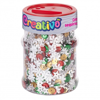 CREATIVO Dekorační flitry VÁNOCE Mix 100g , 335116004