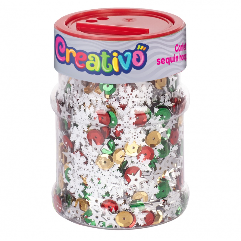 CREATIVO Dekorační flitry VÁNOCE Mix 100g , 335116004