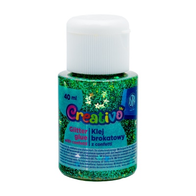 CREATIVO Glitrové lepidlo s konfetami 40ml, mix barev, 332114002