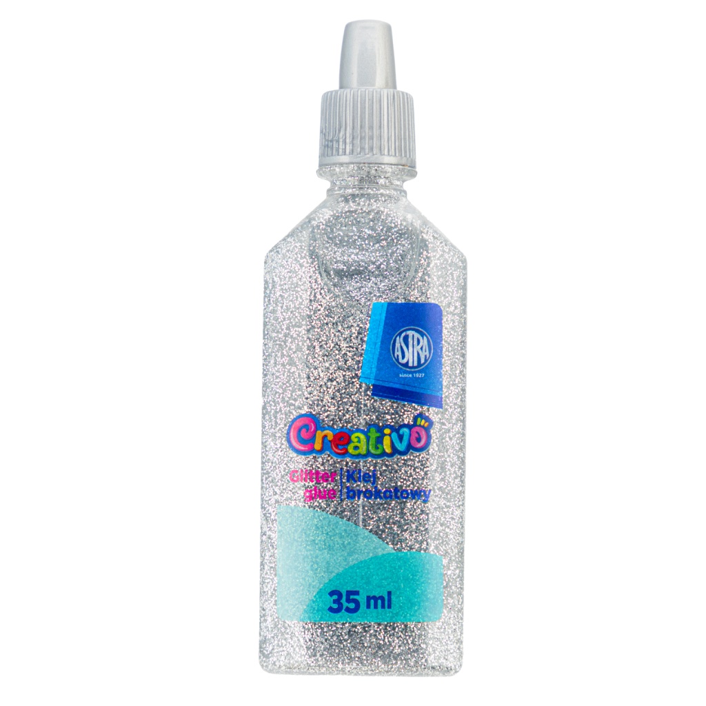 Trblietavé lepidlo Astra Creativo 35 ml strieborné – 1 ks