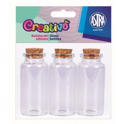 Sklenené fľaštičky Astra Creativo 3 ks 30 ml – dekorácie Magic Memories