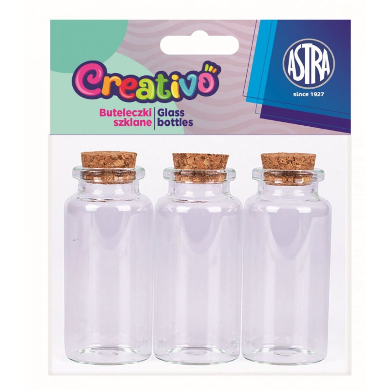 Sklenené fľaštičky Astra Creativo 3 ks 30 ml – dekorácie Magic Memories