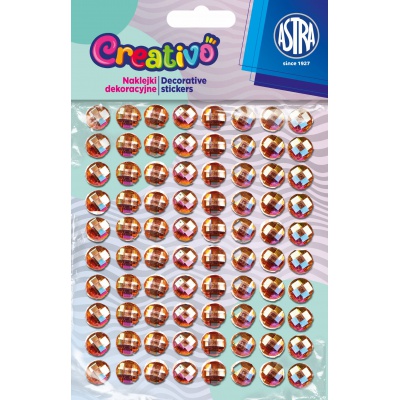 CREATIVO Dekorační samolepící kamínky, 11 mm, 80 ks, AMBER, 335118008