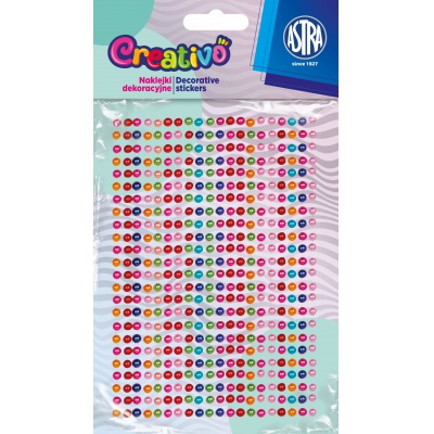 CREATIVO Dekorační samolepící perličky, 4 mm, 460 ks, MIX BAREV, 335118012