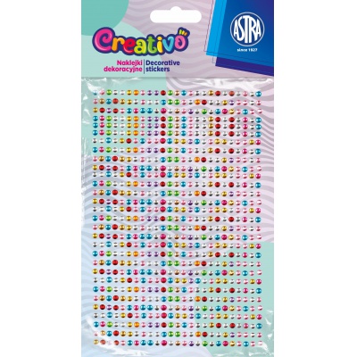 CREATIVO Dekorační samolepící kamínky, 3 mm, 725 ks, MIX BAREV, 335118011