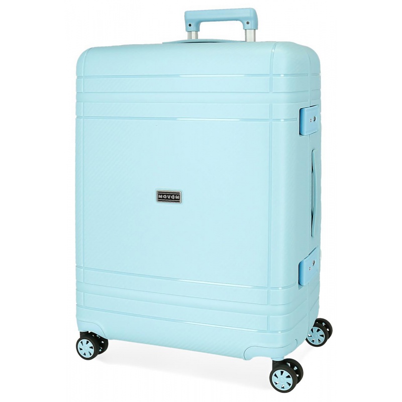 Střední kufr Movem Dimension o velikosti 66 cm je ideální pro delší cestování. Nabízí pevný skořepinový materiál, praktické vnit