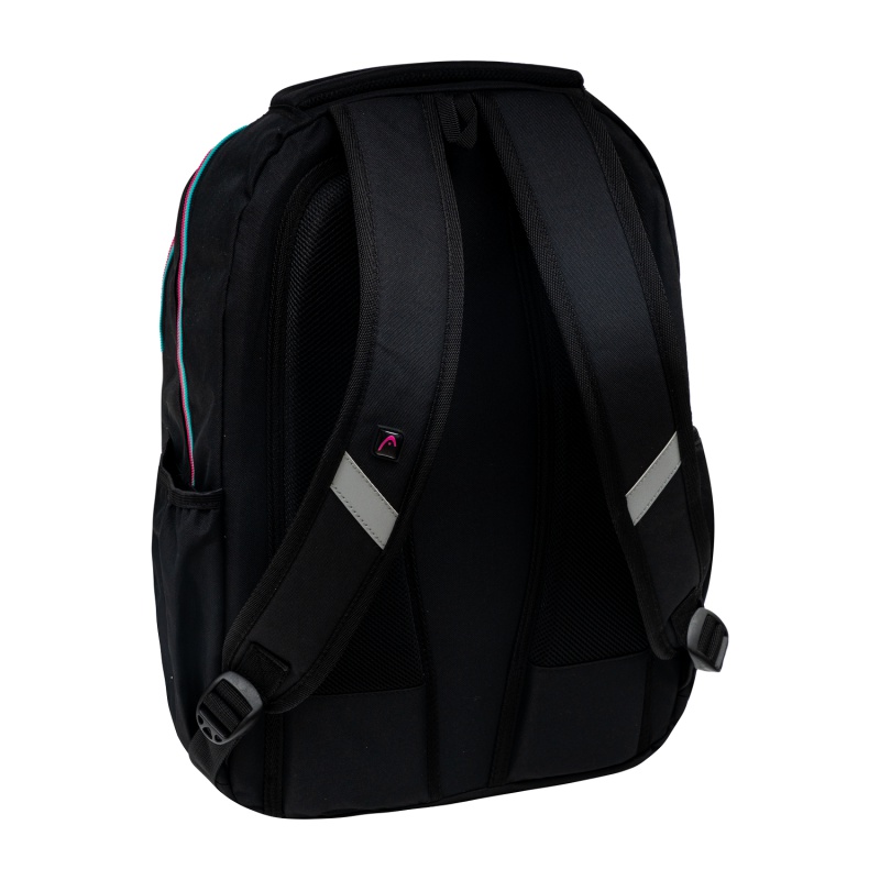 Školský batoh HEAD BLACK PINK/MINT AB200 – 3 komory, notebook, ergonomický