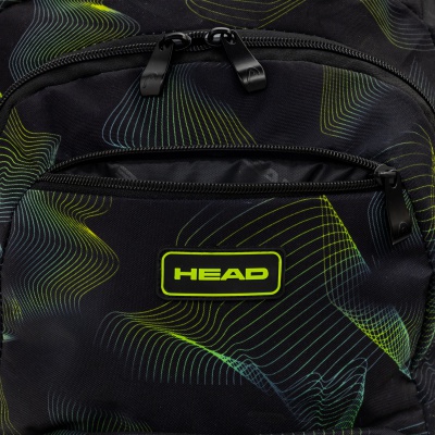 Školský batoh HEAD GREEN WAVE AB200 – 3 komory, notebook, ergonomický