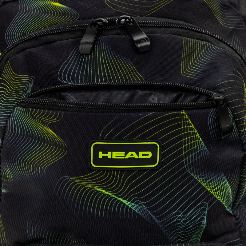 Školský batoh HEAD GREEN WAVE AB200 – 3 komory, notebook, ergonomický