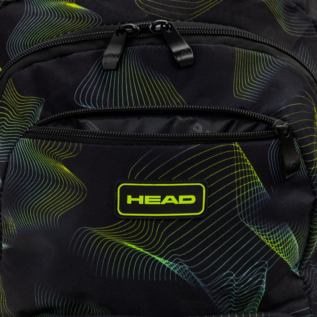 Školský batoh HEAD GREEN WAVE AB200 – 3 komory, notebook, ergonomický