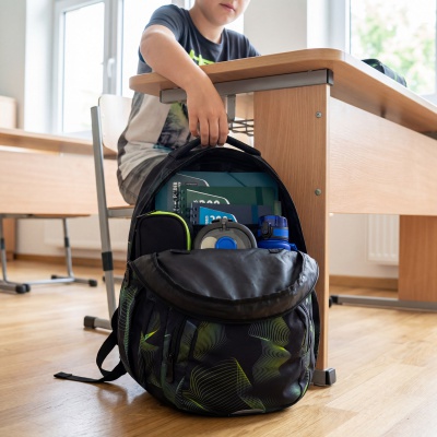 Školský batoh HEAD GREEN WAVE AB200 – 3 komory, notebook, ergonomický