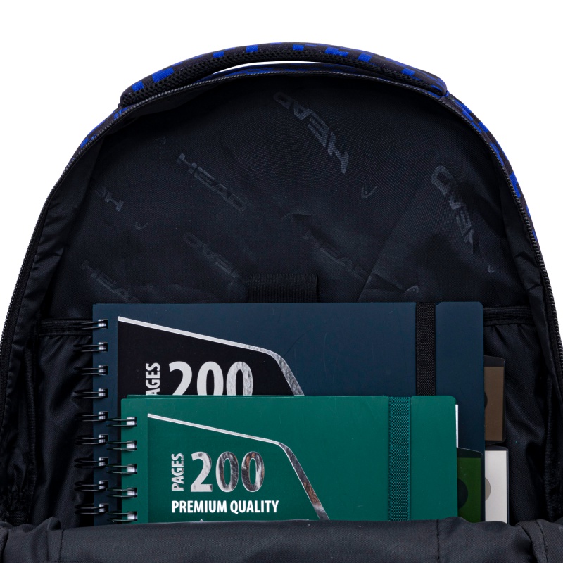 Školský batoh HEAD BLUE BRICKS AB200 – 3 komory, notebook, ergonomický