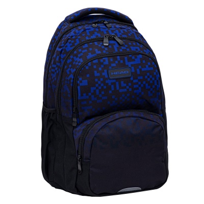 Školský batoh HEAD BLUE BRICKS AB200 – 3 komory, notebook, ergonomický