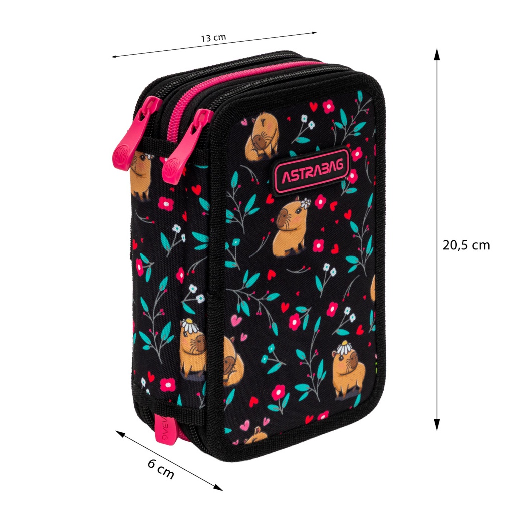 Trojposchodový peračník AstraBAG FLOWER CAPY AC31 – plný, 3 komory