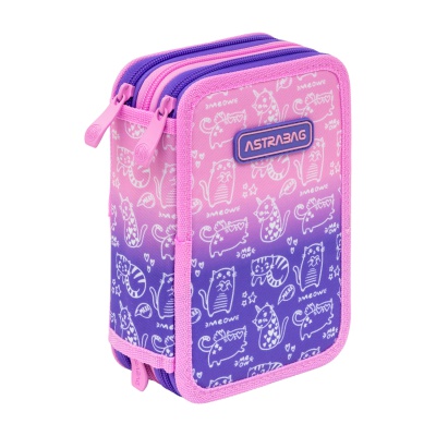 Třípatrový penál AstraBAG KITTY AC31 – plný, 3 komory