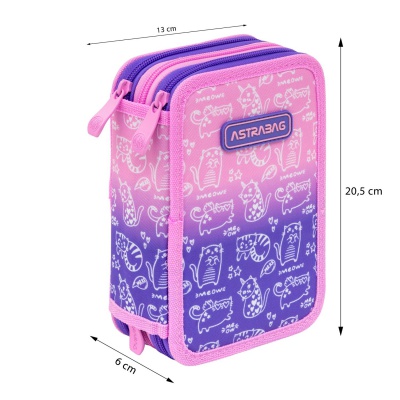 Trojposchodový peračník AstraBAG KITTY AC31 – plný, 3 komory