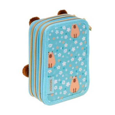 Trojposchodový peračník AstraBAG FLUFFY CAPY AC31 – plný, 3 komory
