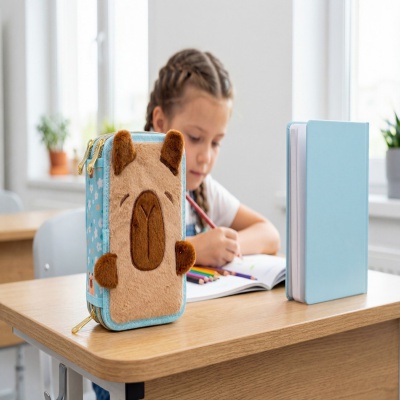 Trojposchodový peračník AstraBAG FLUFFY CAPY AC31 – plný, 3 komory