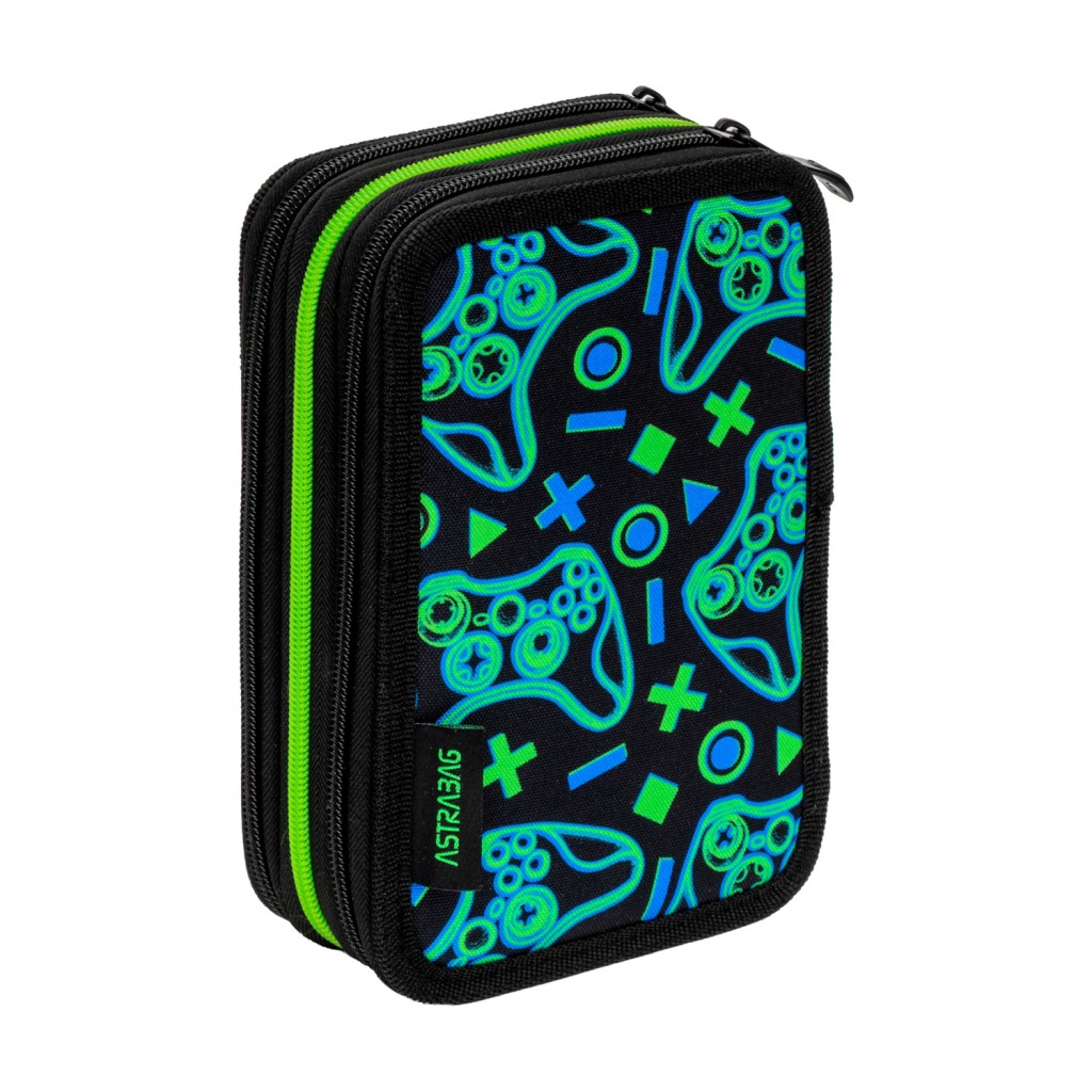 Třípatrový penál ASTRABAG FLOWER CAPY AC31 JUMBO nabízí maximální úložný prostor a je kompletně vybaven školními potře