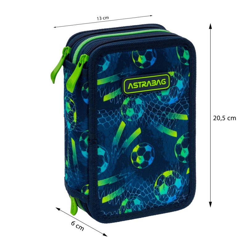 Třípatrový penál ASTRABAG FLOWER CAPY AC31 JUMBO nabízí maximální úložný prostor a je kompletně vybaven školními potře