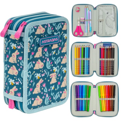 Trojposchodový peračník AstraBAG CANDY BUNNY AC31 – plný, 3 komory