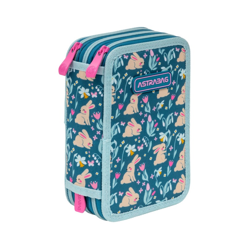 Trojposchodový peračník AstraBAG CANDY BUNNY AC31 – plný, 3 komory