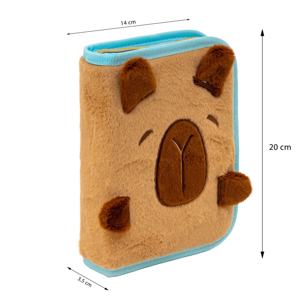 Plyšový peračník AstraBAG FLUFFY CAPY AC1 bez výbavy