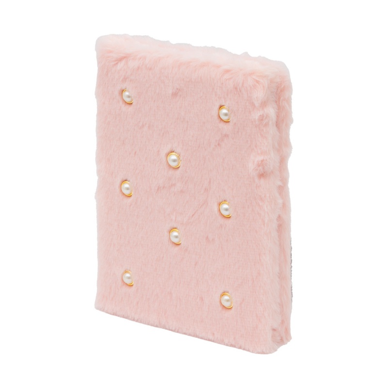 Deník Fluffy Pearl Pink A5 – plyšový zápisník 96 listů