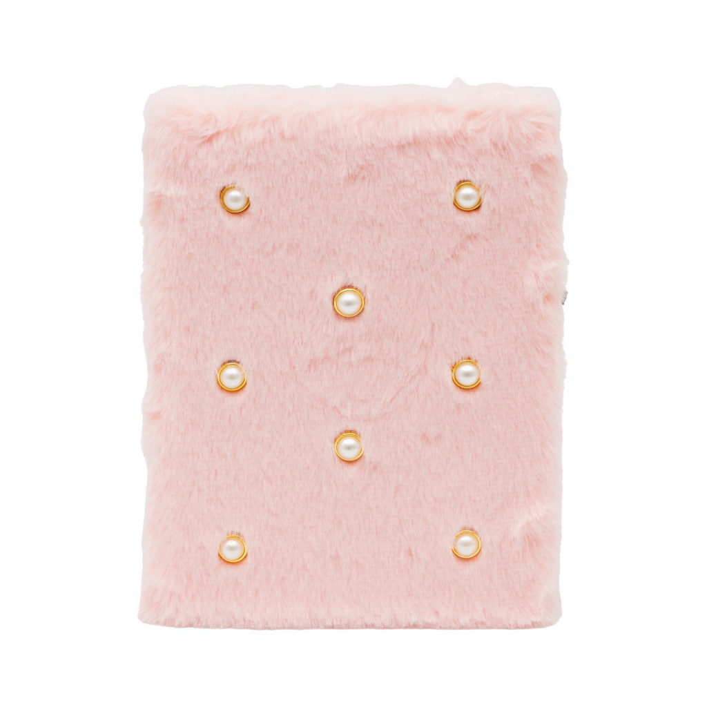 Denník Fluffy Pearl Pink A5 – plyšový zápisník 96 listov