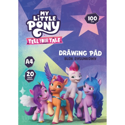 Kreslící blok My Little Pony A4 - papír 100 g, 20 listů pro děti