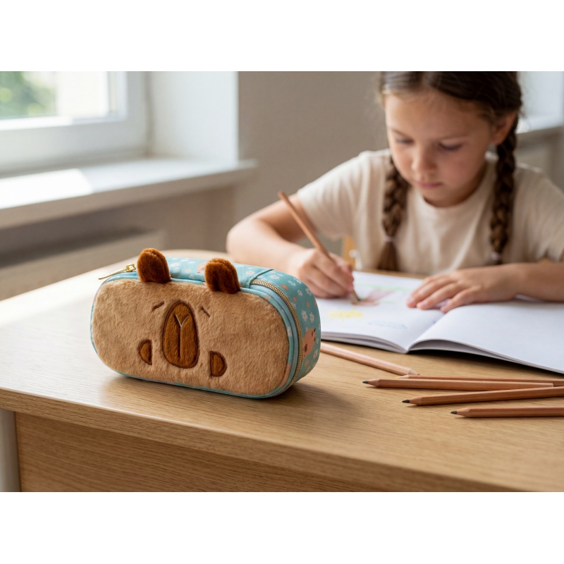 Jednokomorový penál / pouzdro AstraBAG Fluffy Capy, AC6, 503026027
