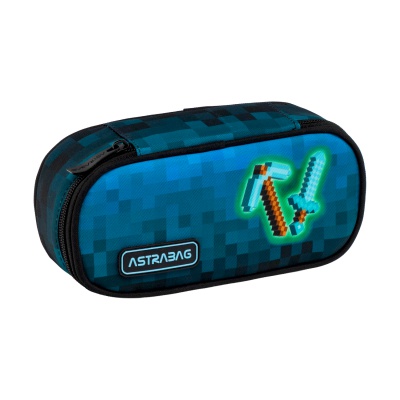 Jednokomorový peračník / puzdro AstraBAG Blue Pixel, AC6, 503026038
