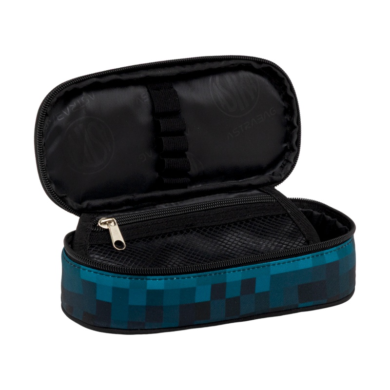 Jednokomorový peračník / puzdro AstraBAG Blue Pixel, AC6, 503026038