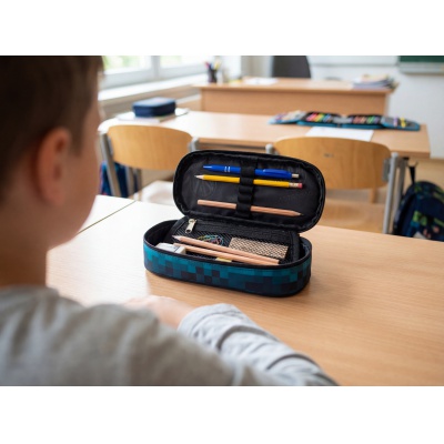 Jednokomorový peračník / puzdro AstraBAG Blue Pixel, AC6, 503026038