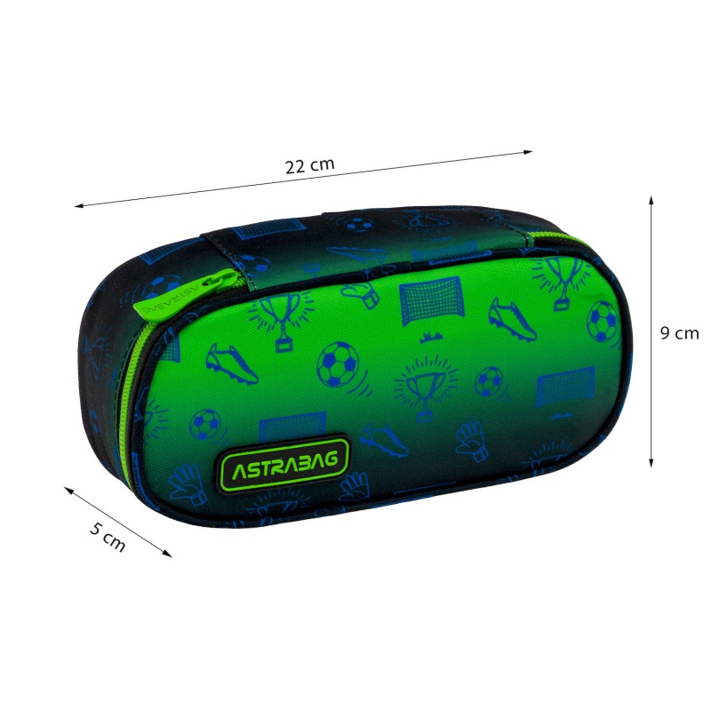 Jednokomorový peračník / puzdro AstraBAG Ombre Football, AC6, 503026069