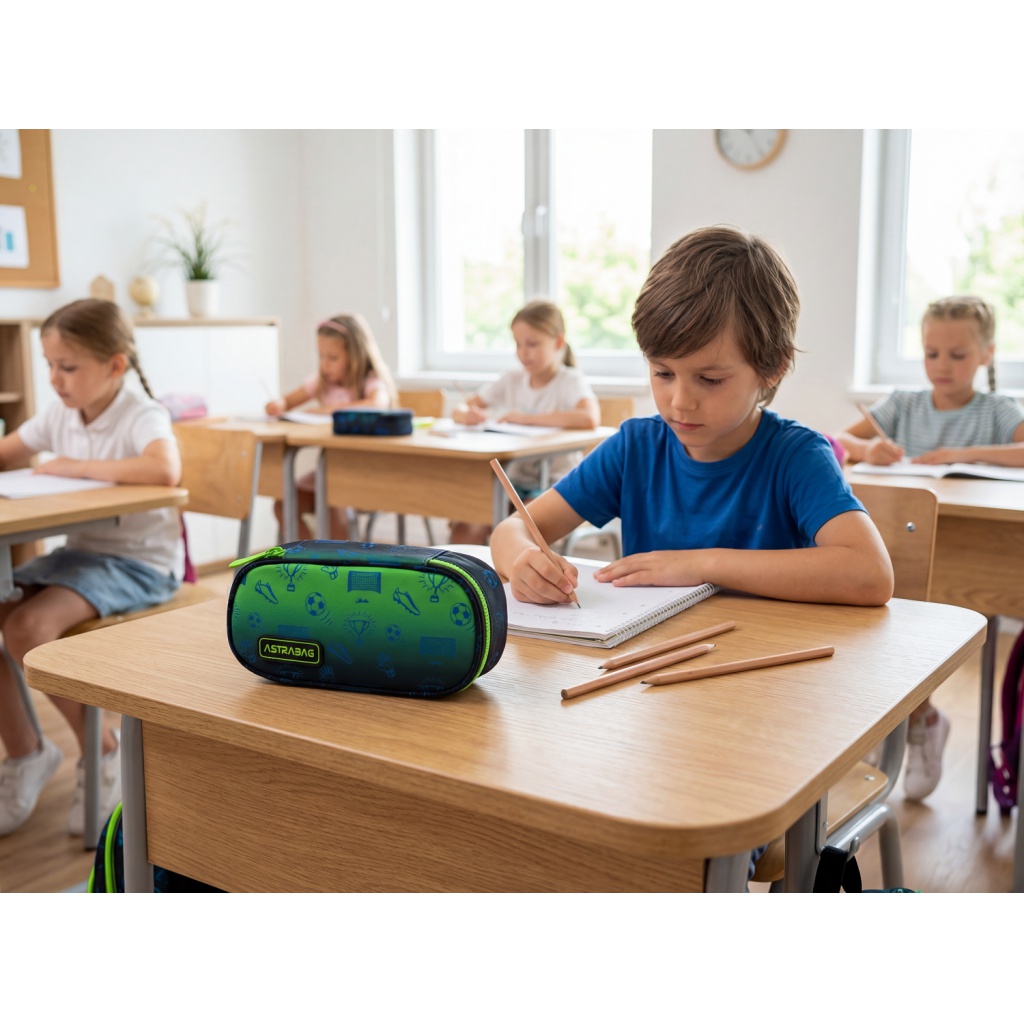Jednokomorový penál / pouzdro AstraBAG Ombre Football, AC6, 503026069