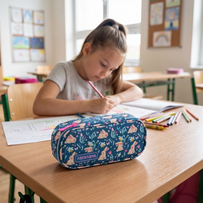 Školský peračník ASTRABAG Candy Bunny AC6 – jednokomorový peračník