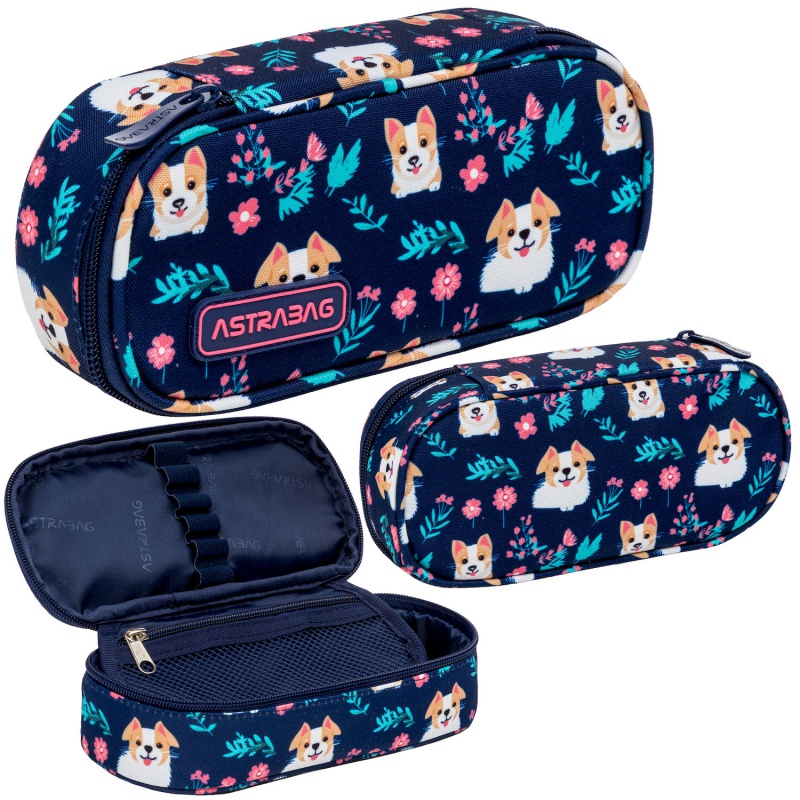 Jednokomorový penál / pouzdro AstraBAG Dear Puppy, AC6, 503026017