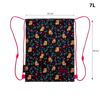 Vrecko na prezuvky AstraBAG Flower Capy AD1 – školské vrecko na chrbát