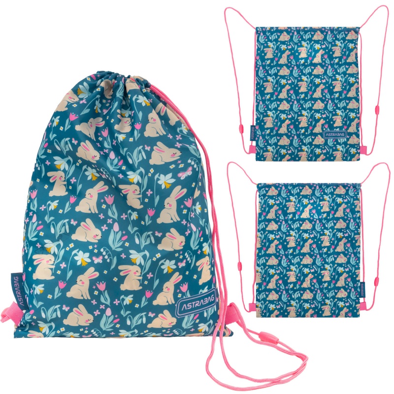 Kapsa na přezůvky AstraBAG Candy Bunny AD1 – školní kapsa na záda